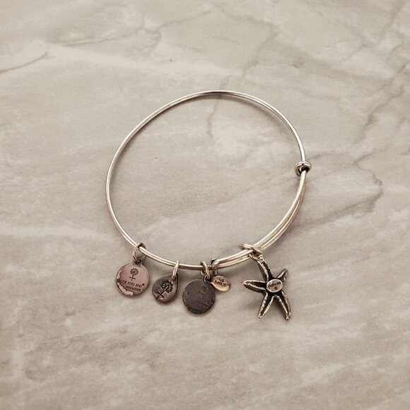 🐚 Alex And Ani Nautical Beach Starfish Silver Expandable Bracelet 🐚 - Picture 3 of 5